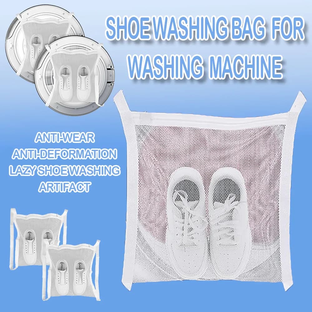 Independent Clean White Mesh Shoe Wash Bags Durable Reusable Laundry Organizer Bags Suitable for Footwear & Clothing Washing