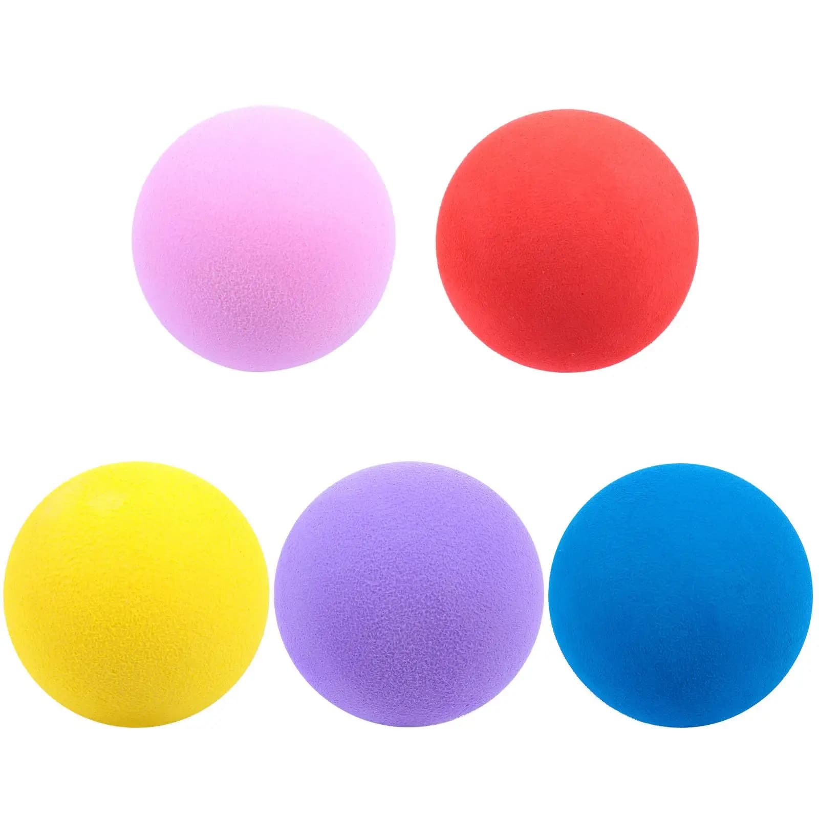 Palline da allenamento morbide da 5 pezzi 60 mm per la pratica indoor Forniture da golf in materiale Eva portatile leggero dai colori vivaci