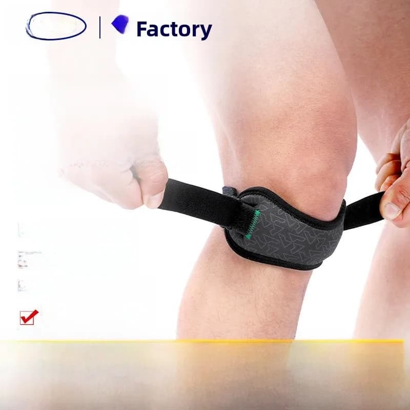 Professional Silicone Belt for Rotule Tendon, Sports Knee Protections, Running, Cycling, Mountaineering, Basketball, Jumping with Corda