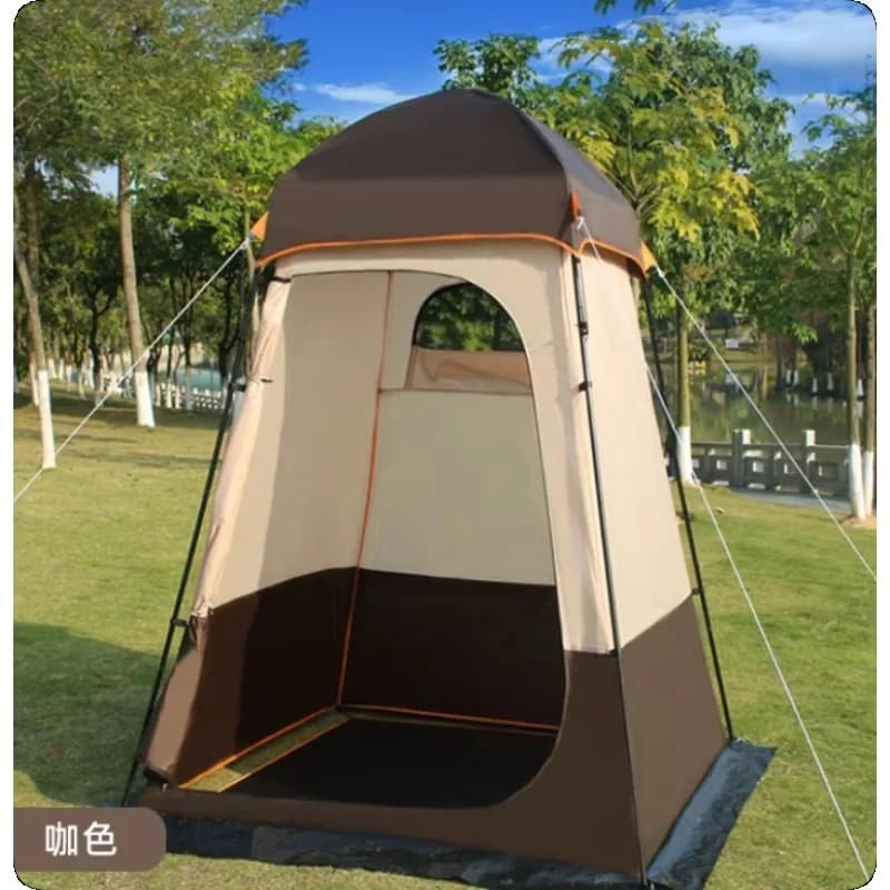 Instant Pop Up Camping Shower Tent, Large Waterproof Oxford Cloth Privacy Changing Toilet Shelter for All Seasons Hiking Trip