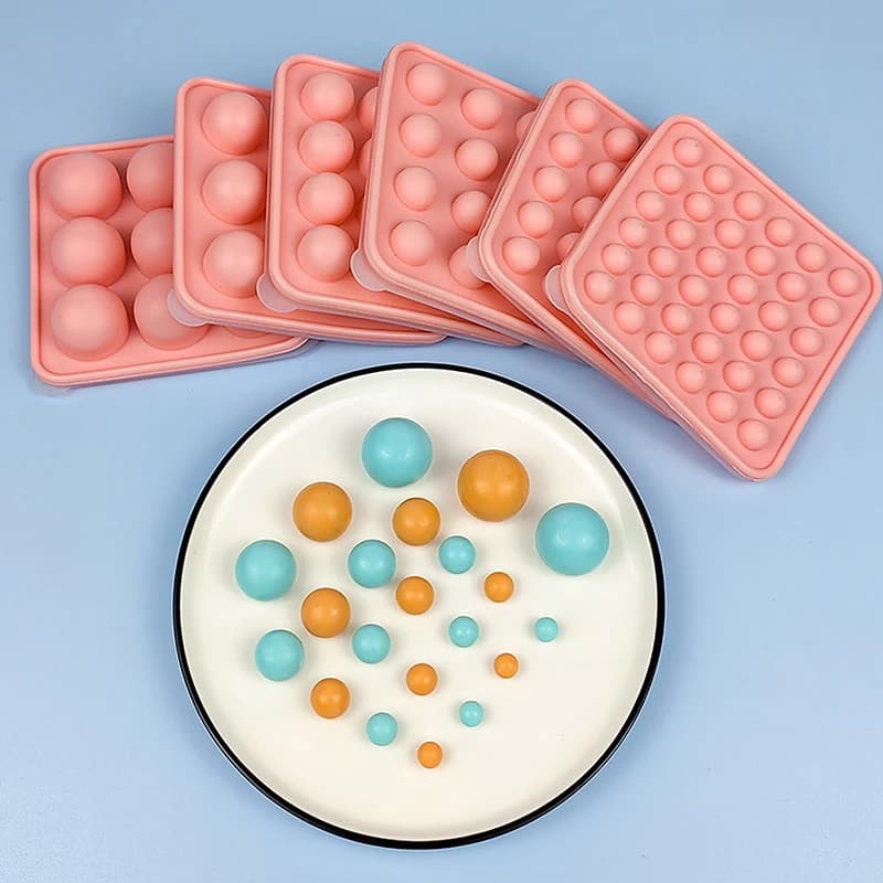 9/16/25/36 cavità palline rotonde stampi per cioccolato con coperchio Silicone per uso alimentare antiaderente torta di caramelle cubetti di ghiaccio forniture per la cottura