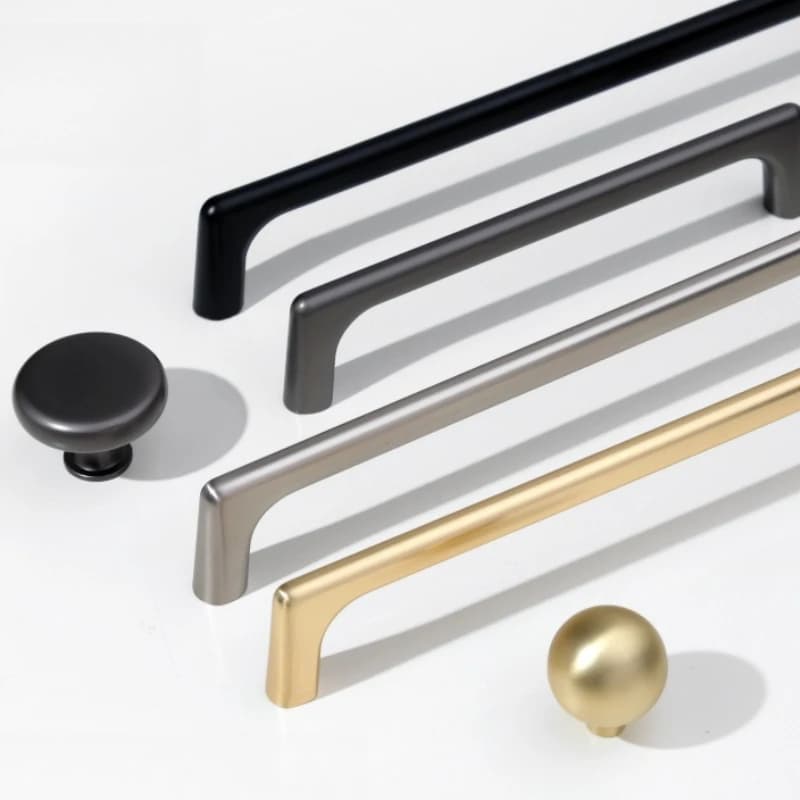 Maniglie per ante di mobili in oro, pomelli per ante di armadi da cucina neri, maniglie per guardaroba, tiranti per cassetti a foro singolo, ferramenta per mobili