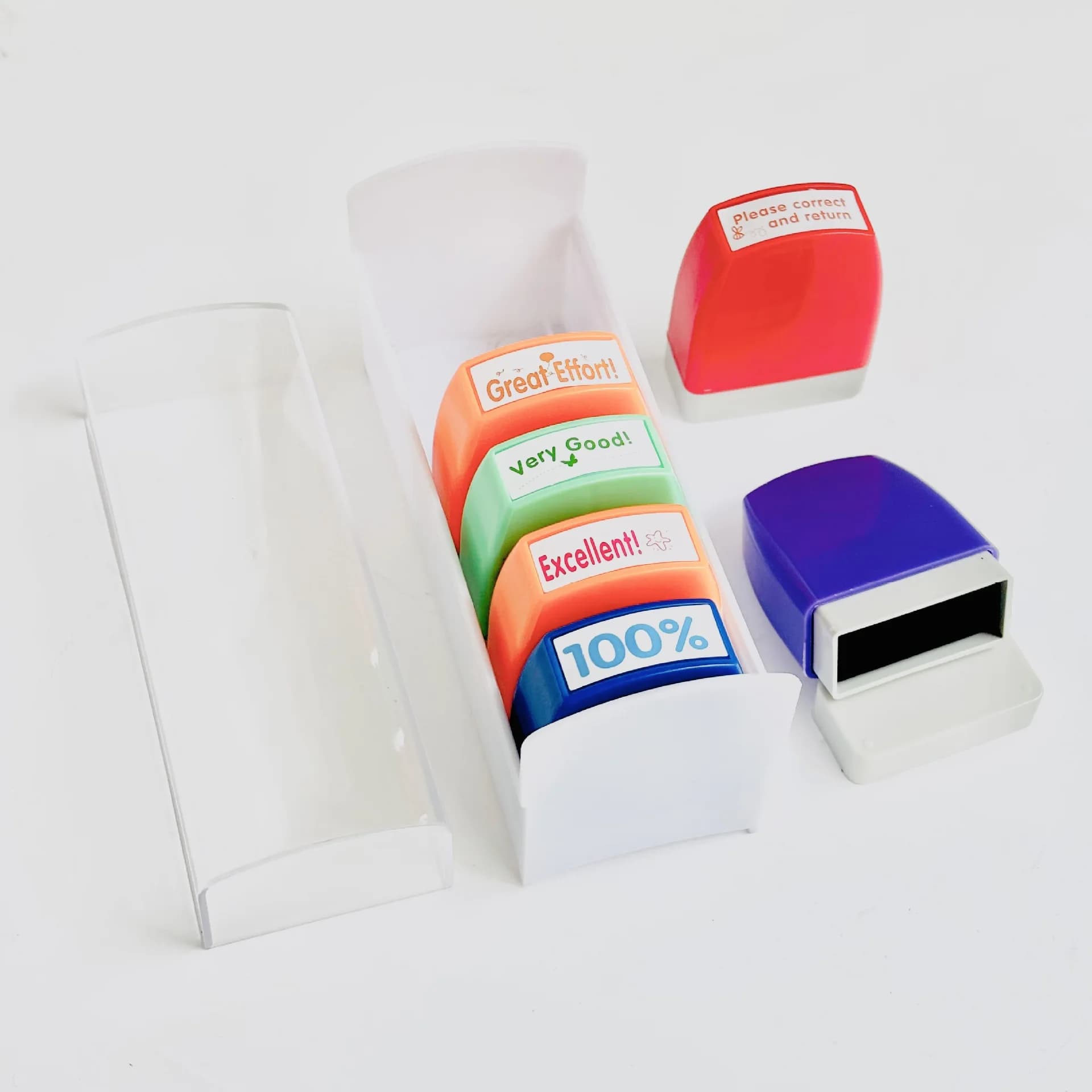 English Encouraged Teaching Light Sensitive Seal Cute Teacher Fun Comments Affairs Office Seal Set