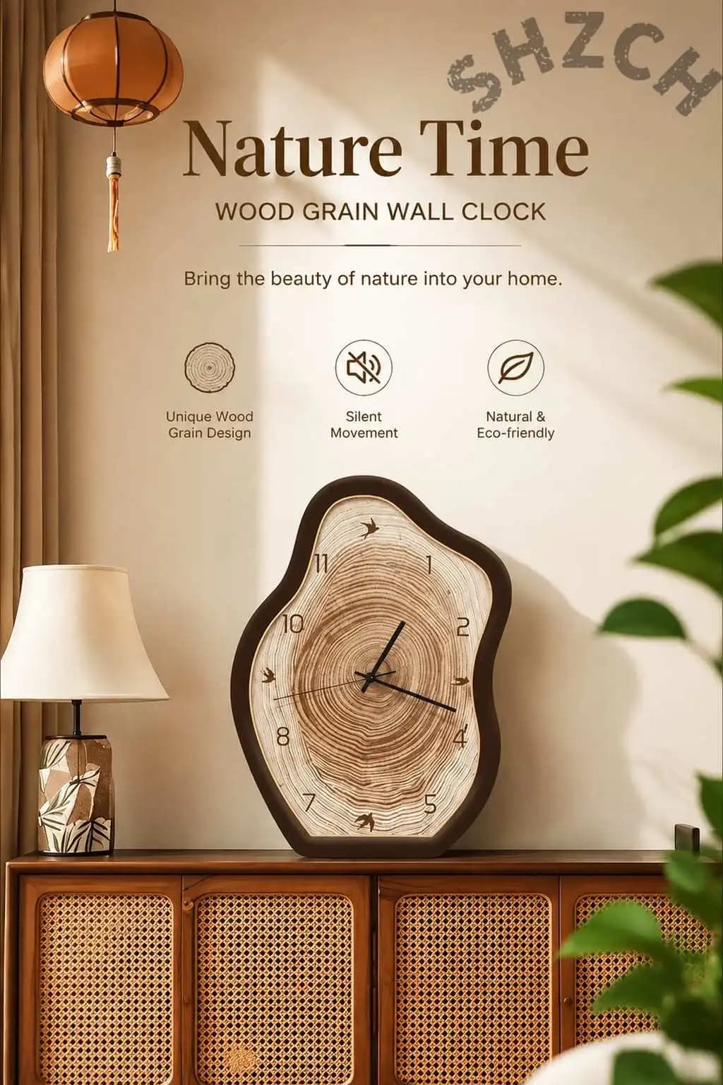 Silent Retro Wall Clock for Living Room or Bedroom – Elegant Modern Home Decor with Quiet Quartz Movement