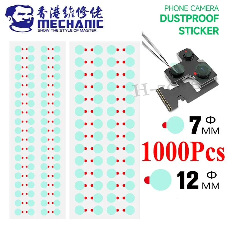 MECCANICO DP12 1000 pz/pacco adesivo protettivo per fotocamera del telefono adatto per la riparazione della fotocamera posteriore/posteriore antigraffio e antipolvere