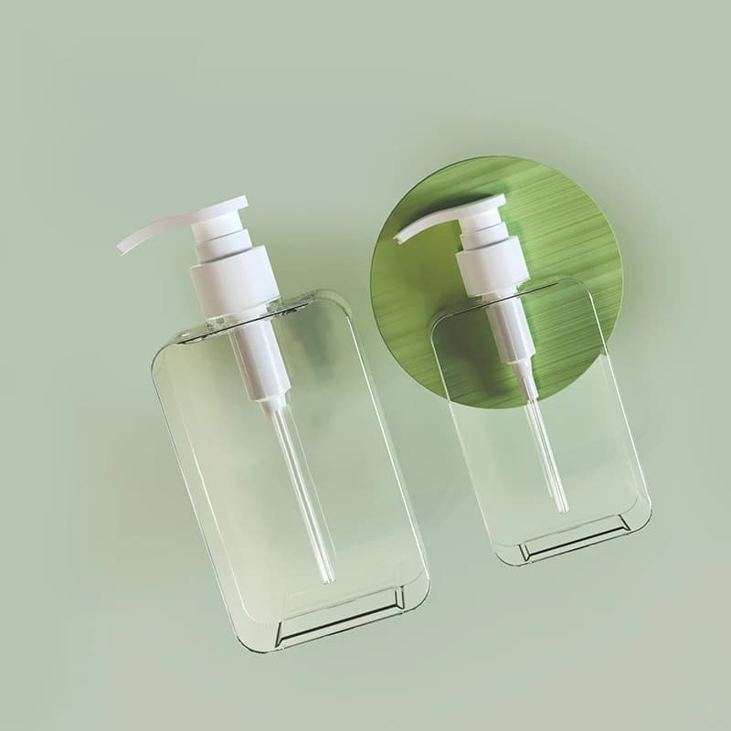 Dispenser di Sapone per Bagno, Bottiglia Ricaricabile per Shampoo e Gel Doccia, Contenitore Vuoto a Pressione