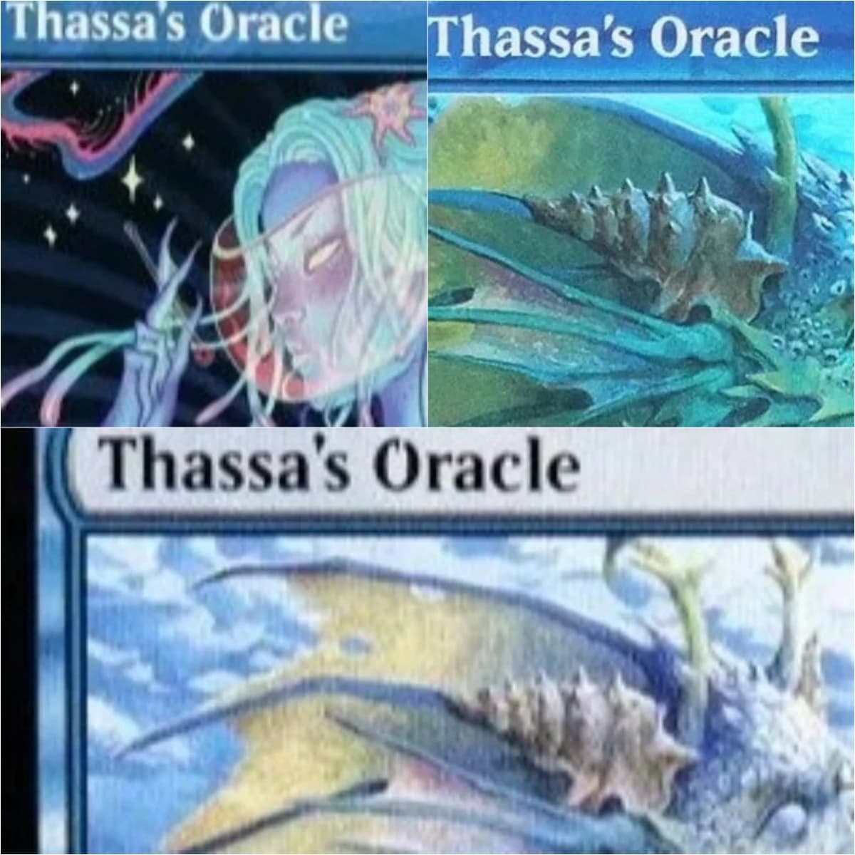 Carte Proxy Magiche TCG di Alta Qualità con Effetto Lamina/Olografico "Oracolo di Thassa" per Giochi di Carte Collezionabili e da Tavolo