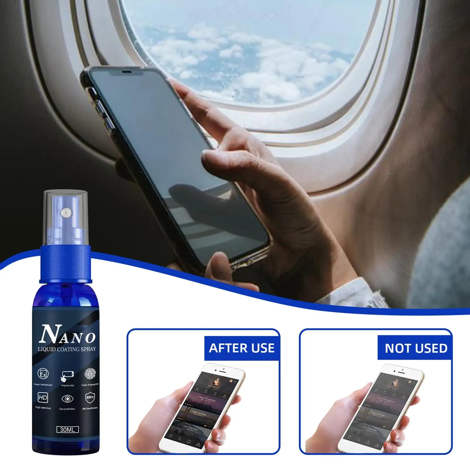30ml Phone Accessories Anti-Scratch Coating Shielding Spray Non-Stick Screen Spray Anti-Scratch For Smartphones Laptops Camera
