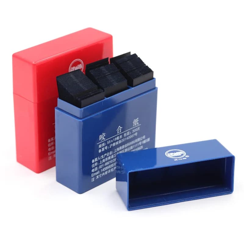 Rosso/Blu Dentale Articolazione Strisce di Carta 55*18mm Odontoiatria Lab Strumento Sbiancamento Dei Denti Dentista Materiali Strumenti 300 Foglio/scatola