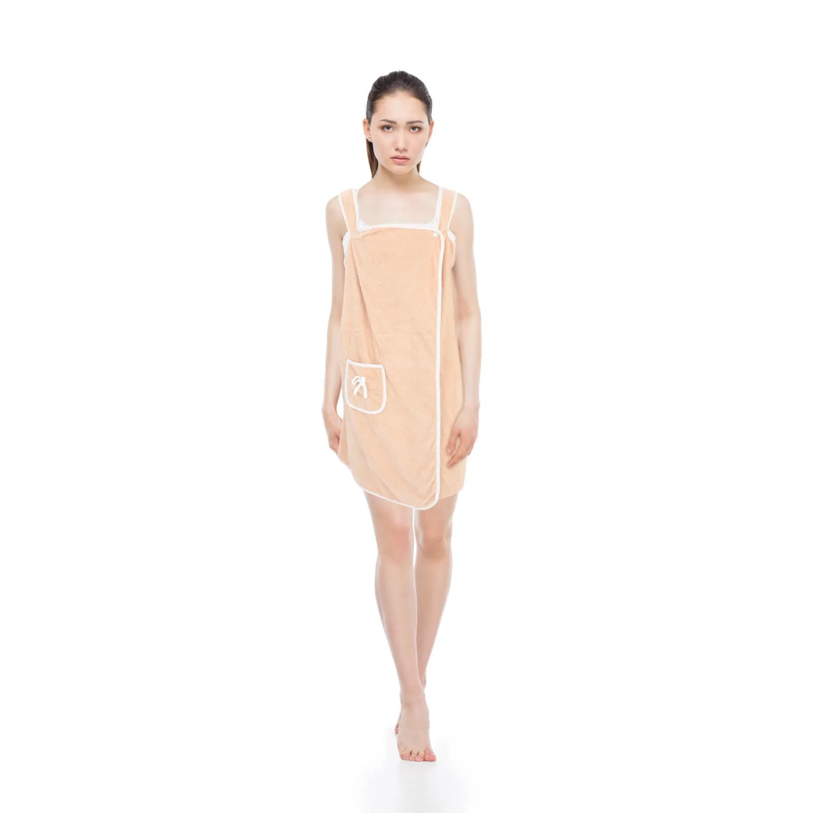 Accappatoio Indossabile in Pile Corallo Morbido e Assorbente, Vestito Asciugamano per Doccia, Spa e Sauna da Donna