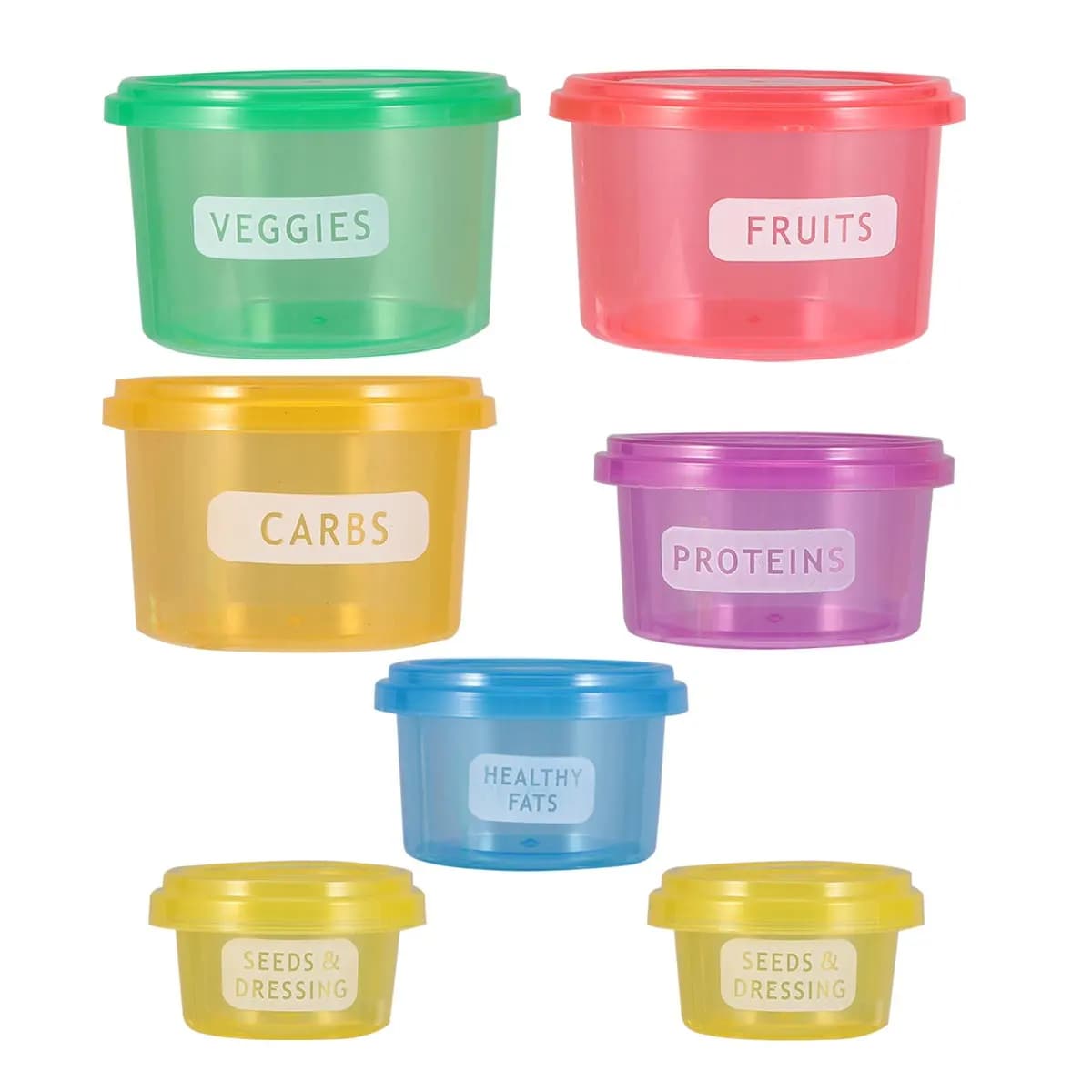 Set di Contenitori per il Controllo delle Porzioni, Scatola per la Conservazione degli Alimenti, Multifunzionale, Portatile ed Ecologica per Pasti