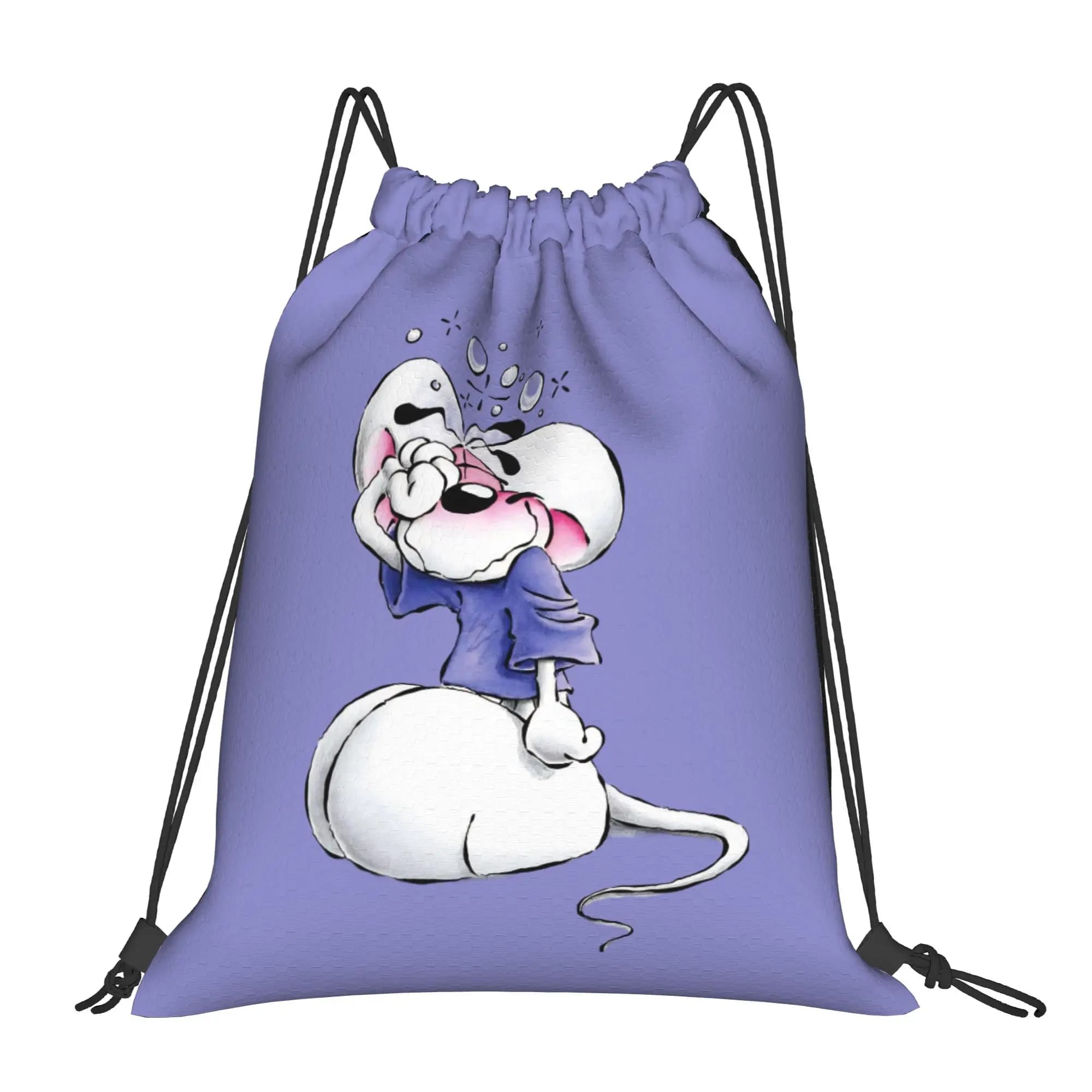 Zaino con coulisse Cartoon D-Diddl, borsa sportiva da palestra, sacca impermeabile con coulisse per la corsa