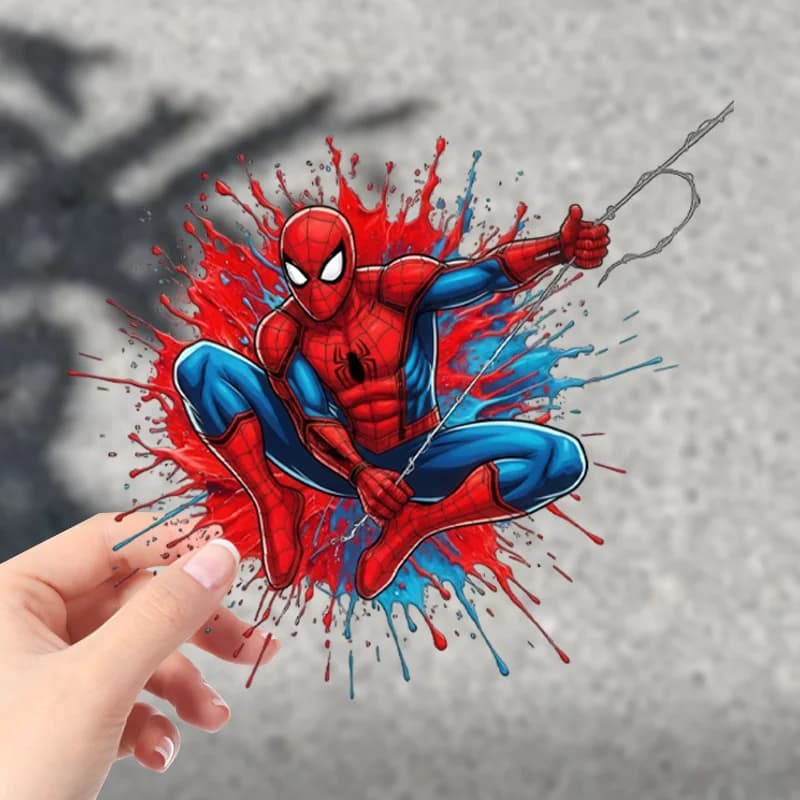 Spider-Man Marvel Trendy Auto Sticker Pop Culture Hero Element PVC Decal Ideal For Modifying And Refitting Ordinary Cars