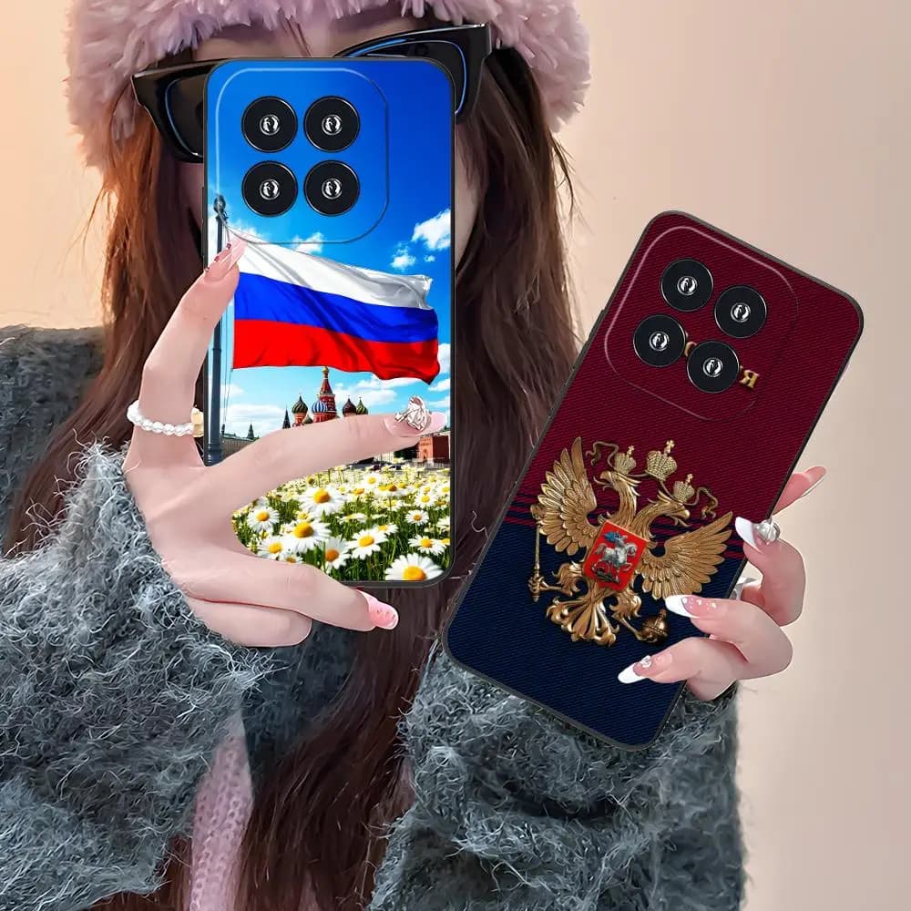 Custodia per cellulare con bandiera russa per Xiaomi 15 14 13 12 Mi 11 T Ultra Lite Pro SX 5G Stampa a colori Cover Smartphone di lusso