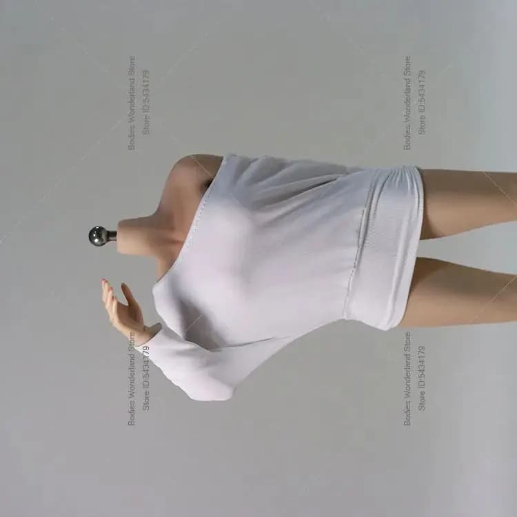 DMTOYS 1/6 Scale Female Soldier One Shoulder Batball Sleeve Dress Shirt Clothes For 12inch Action Figure Doll