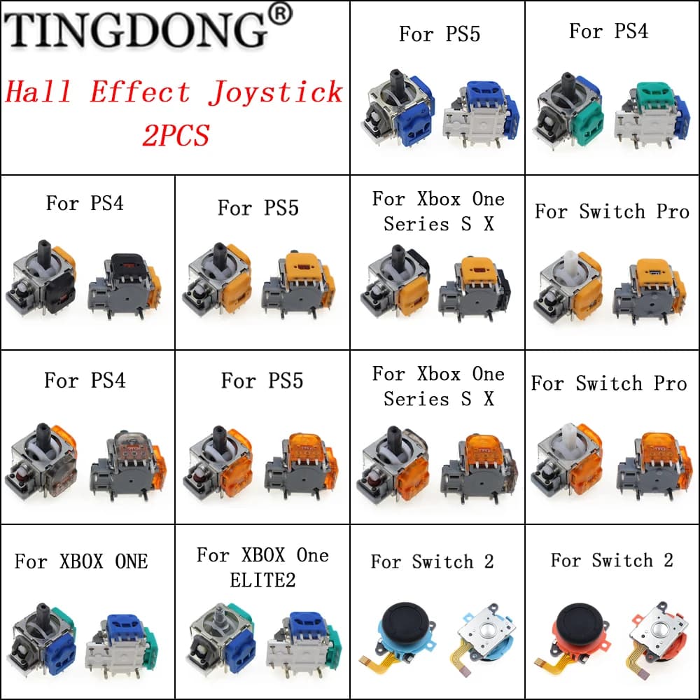 Joystick Analogico 3D a Effetto Hall di Ricambio per Controller PS5 PS4 Xbox One/Series Switch Pro - Parti di Ricambio e Accessori