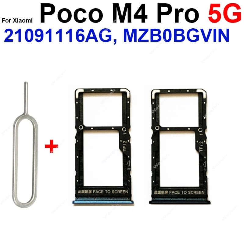 Presa adattatore vassoio scheda SIM per Xiaomi Mi Pocophone M4 M4 Pro 4G 5G Slot per scheda SIM Supporto per lettore di schede di memoria Pezzi di ricambio