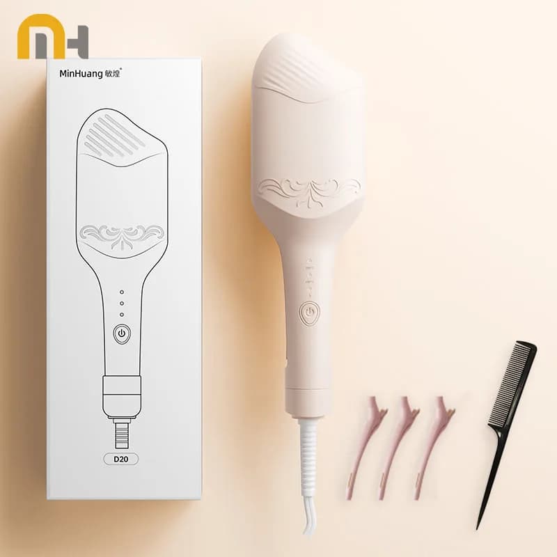 40 mm deep wave hair clipper with negative ions - Adjustable temperature curling iron for long lasting wavy hair, anti-crespo