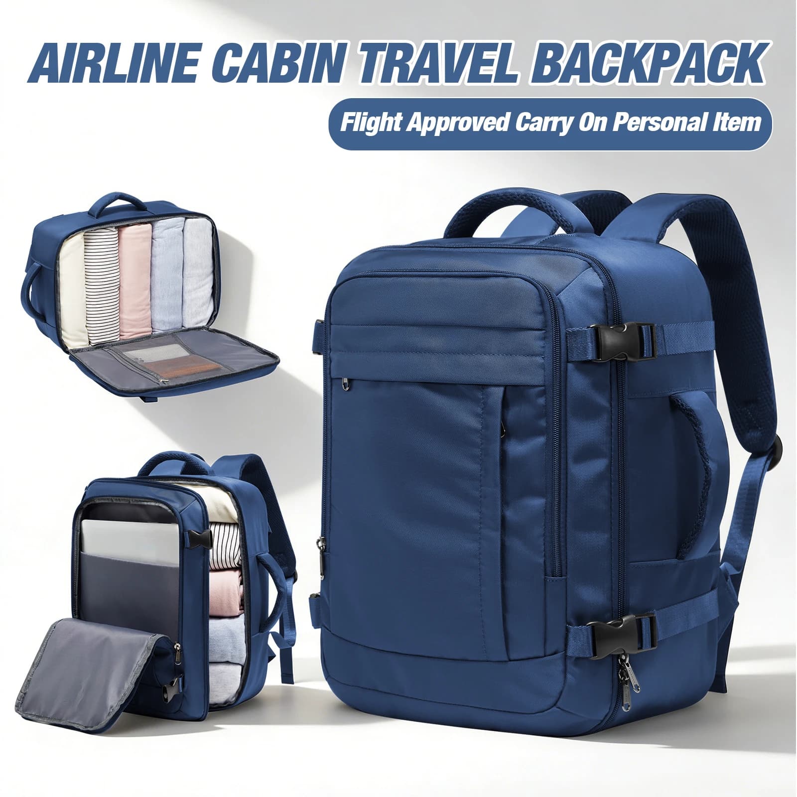 Bagaglio a mano Ryanair 40x30x20, Zaino per donna e uomo, Borsa da cabina originale, Zaino per aereo, Borsa da lavoro, Zaino scolastico