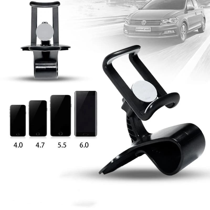 Supporto per telefono per auto Supporto universale per cruscotto Supporto per clip posteriore per auto Supporto per telefono cellulare GPS 360 ° Staffa per auto girevole per la navigazione