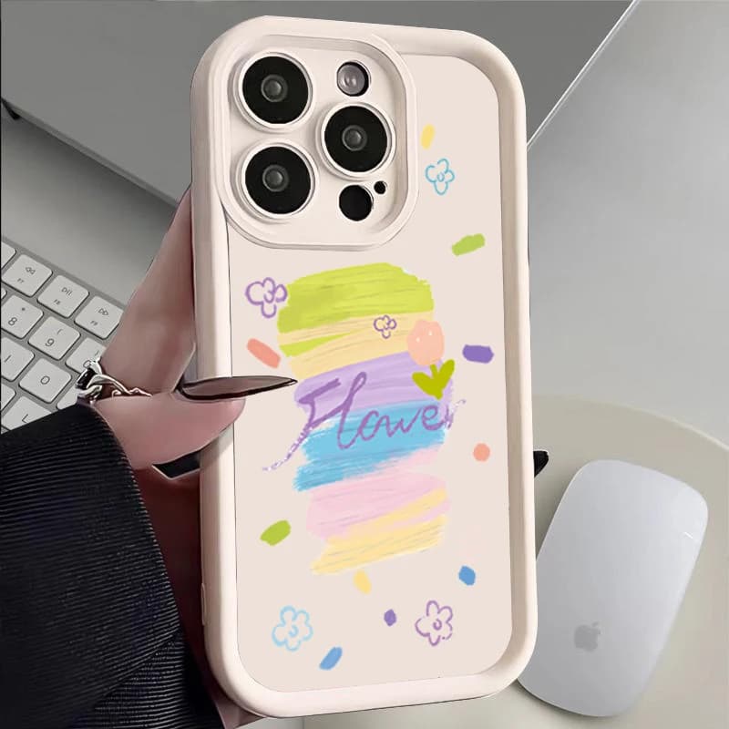 Custodia morbida in TPU anti-caduta per Samsung S26 S25 S24 S23 S22 S21 Ultra Plus FE S25 edge A54. Motivo: Fiori Graffiti