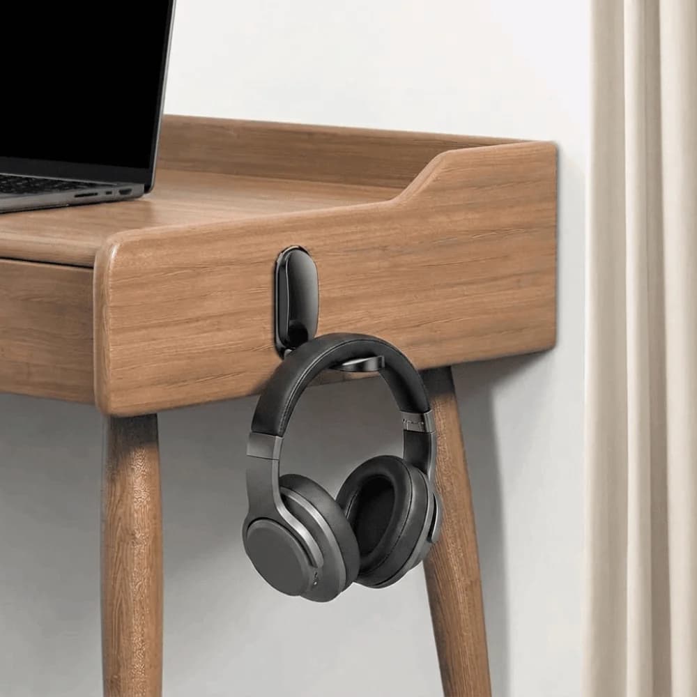 Magnetic Foldable Headphone Stand Non-Slip Silicone Pad Compact Headphone Support Hook Adhesive Universal Hanging Headset Holder