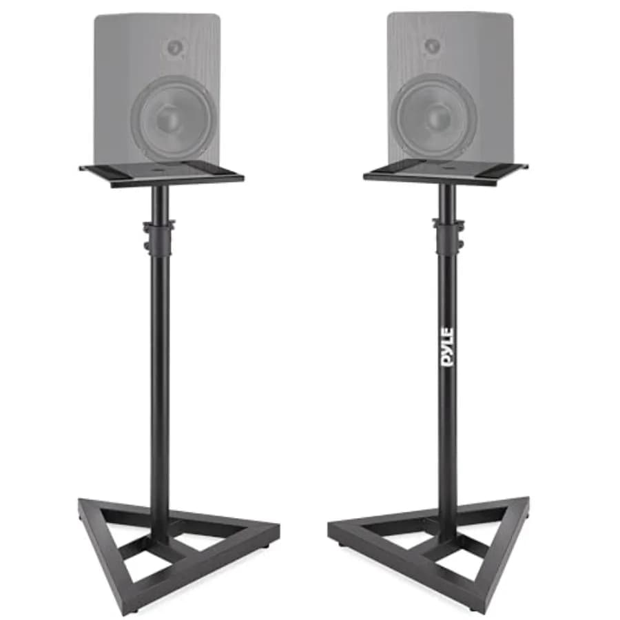 Supporto per altoparlanti (coppia) per Sound Play 1 e 3 - Altezza regolabile telescopica da 26 a 52 pollici, resistente, a tre punti