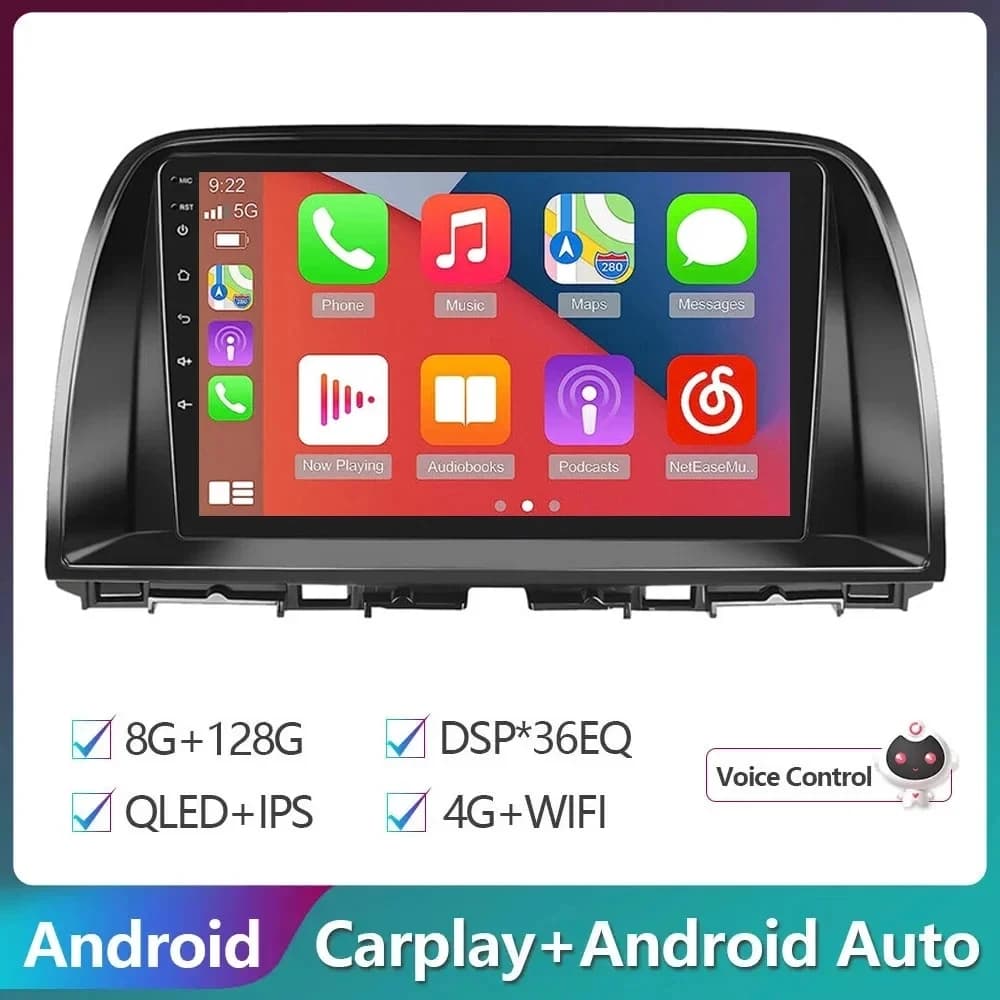 Autoradio Android 14 2 Din per Mazda CX5 CX-5 CX 5 2012-2013 2014 2015, Lettore Multimediale Video, 4G+WIFI, Carplay, Headunit BT RDS