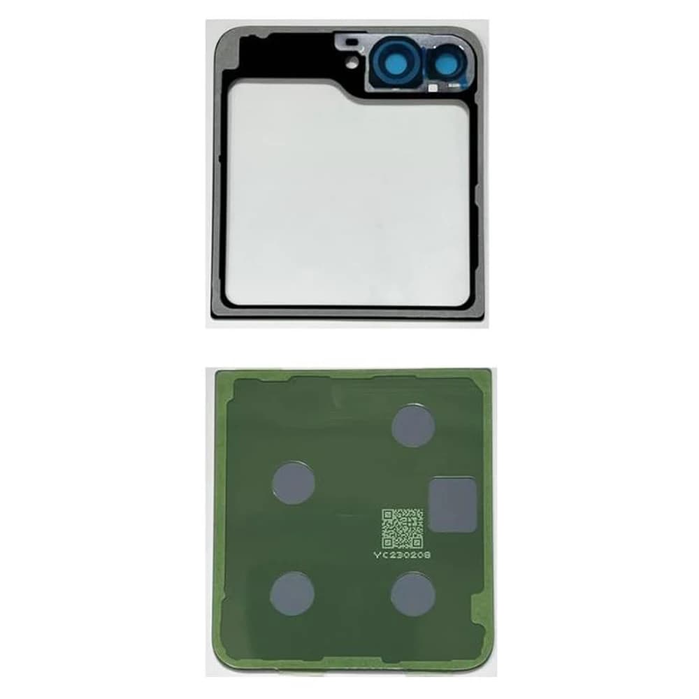 With Camera Lens For Samsung Galaxy Z Flip5 Flip 5 F731B Glass Panel Back Battery Cover Door Rear Housing Cover Replacemen Case