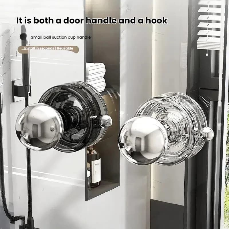 Gancio a ventosa multifunzionale Maniglia per porta del bagno Maniglia per porta in vetro Armadietto per frigorifero Coperchio per WC Gancio a ventosa AILIHU