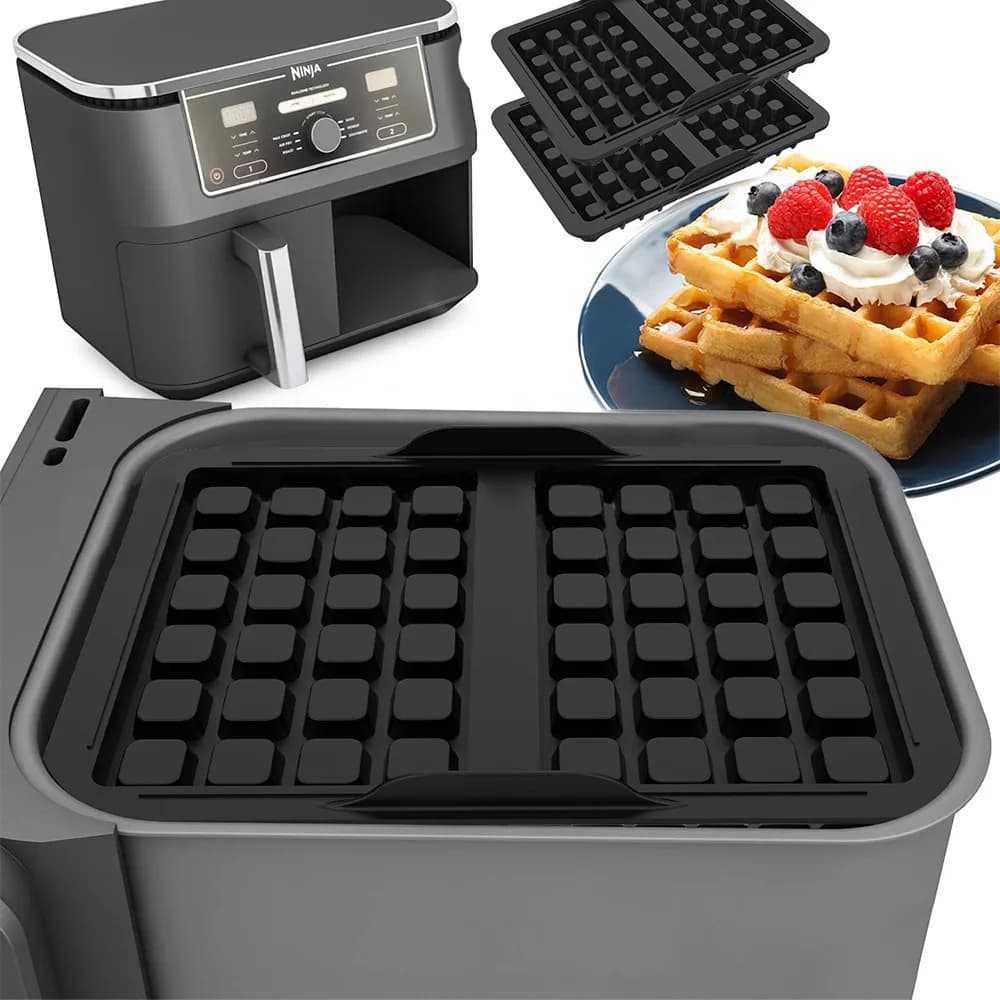 Air Fryer Waffle Mat Silicone Bakeware Waffle Iron for Ninja AF300EU AF400EU AF451EU SL400EU AF500DE Kitchen Accessories Basket