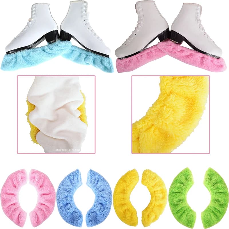 1 Paia Pattinaggio Su Ghiaccio Figura Lama di Skate Copertura Morbida Antipolvere Scarpe Da Skate Coperture Protezione Assorbimento D'acqua Assorbimento S/M//XL/XXL