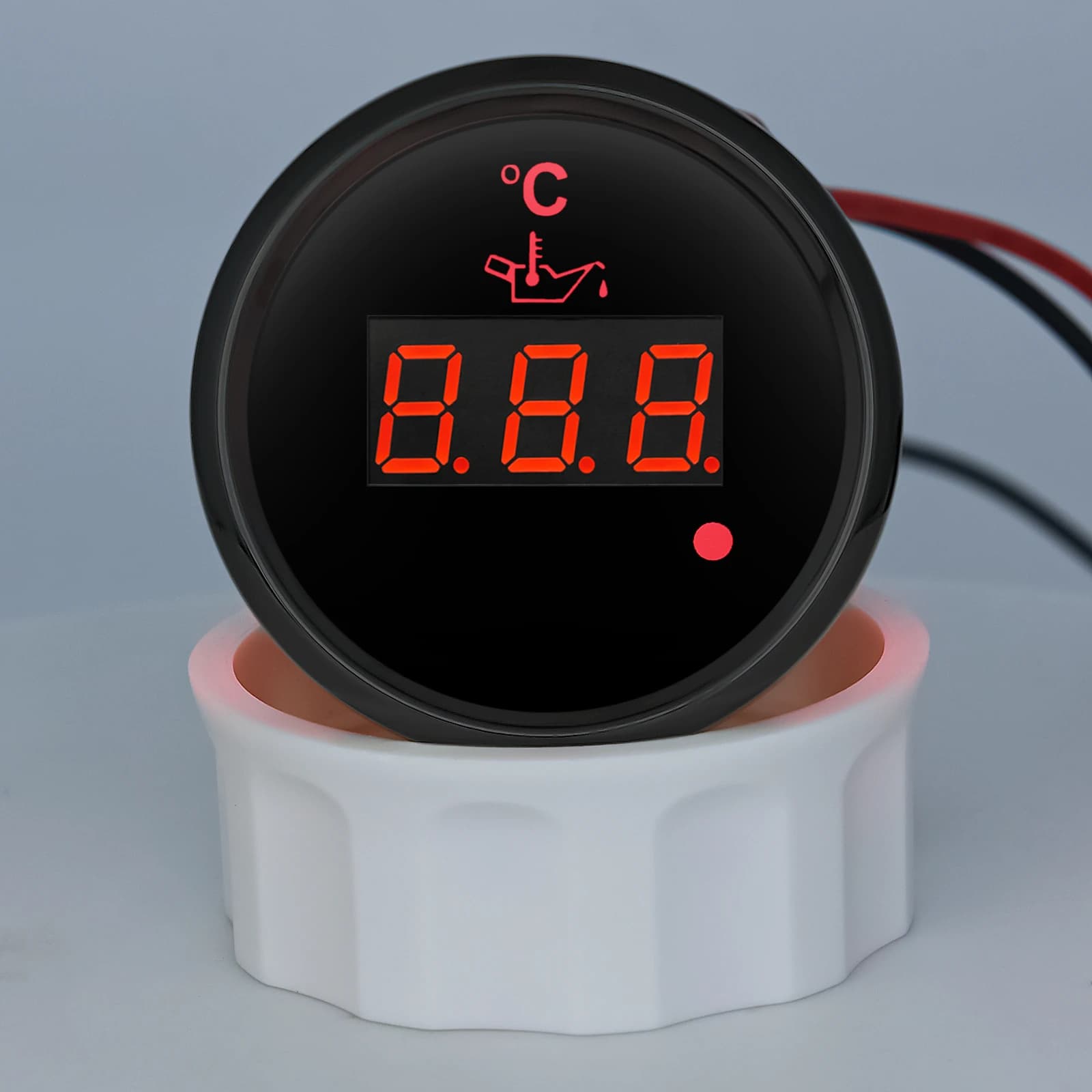 Indicatore digitale della temperatura dell'olio da 52 mm con allarme flash 50-150 ℃ Sensore misuratore temperatura olio per yacht automatico Marina Boat 12V24V personalizzato