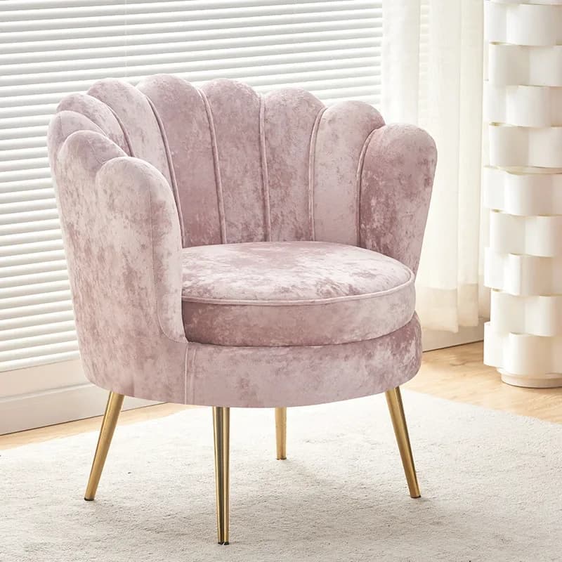 -Set di sedie per divani in velluto rosa verde classico moderno con gambe in metallo dorato per mobili per ufficio, soggiorno, bar, hotel, casa