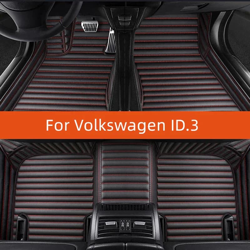 Tappetino per auto in pelle personalizzato per Volkswagen ID.3 2021 2022 2023 2024 2025 2026 2027 Tappetino per auto Accessori interni multicolore