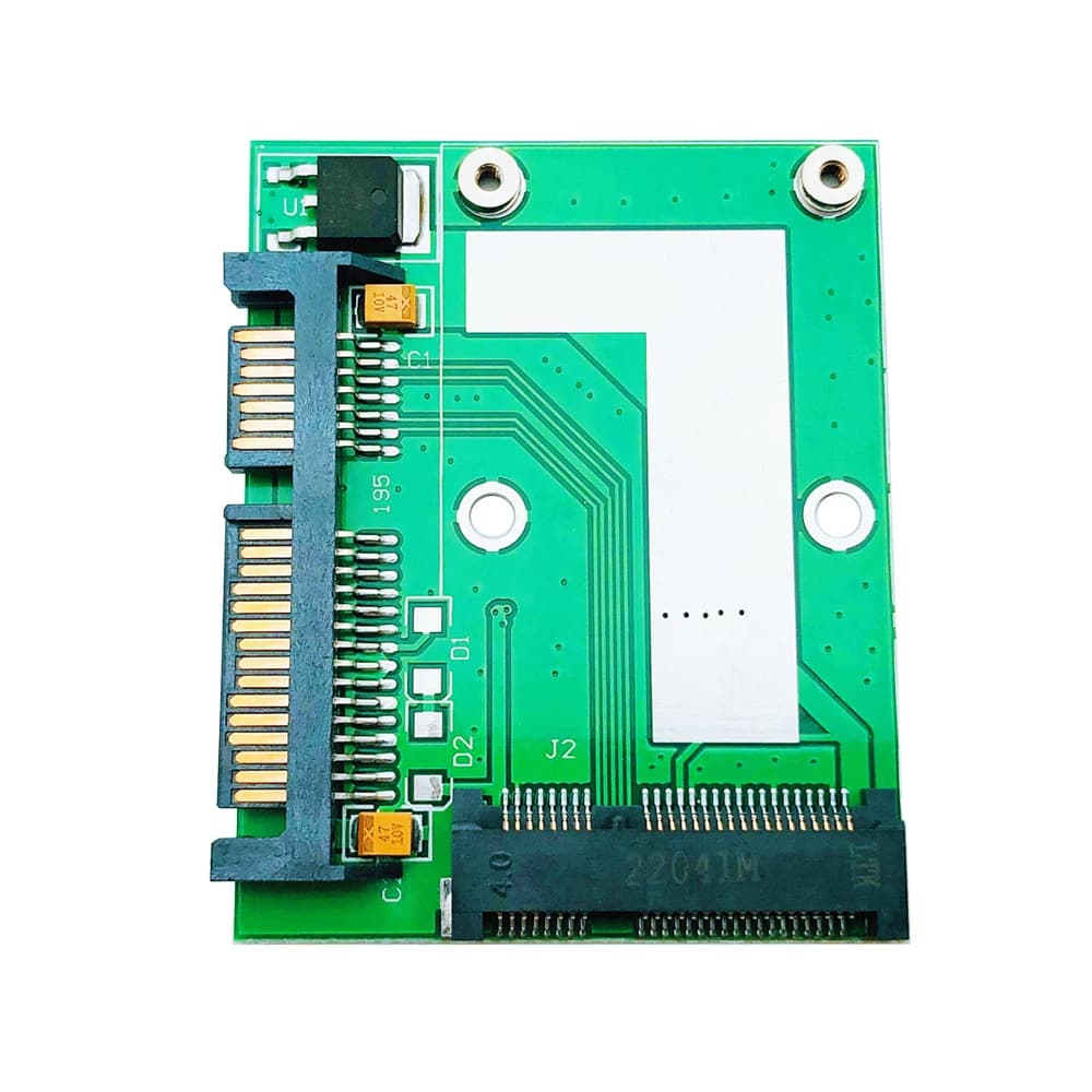 Adattatore SSD MSATA a SATA Riser MSATA a SATA 3.0 da 2,5 pollici Convertitore da 6 Gb Scheda di espansione Modulo Scheda Supporto mSATA Mini PCIE SSD