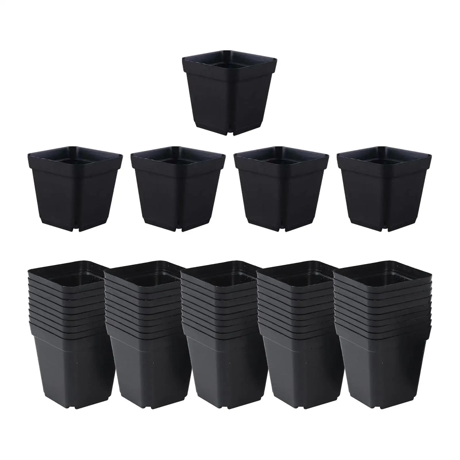 50 Pezzi Vasi per Vivaio Fioriera Decorazione Semi di Plastica Pentola per Piante Vaso per Davanzale della Finestra Ufficio Balcone Camera Giardino