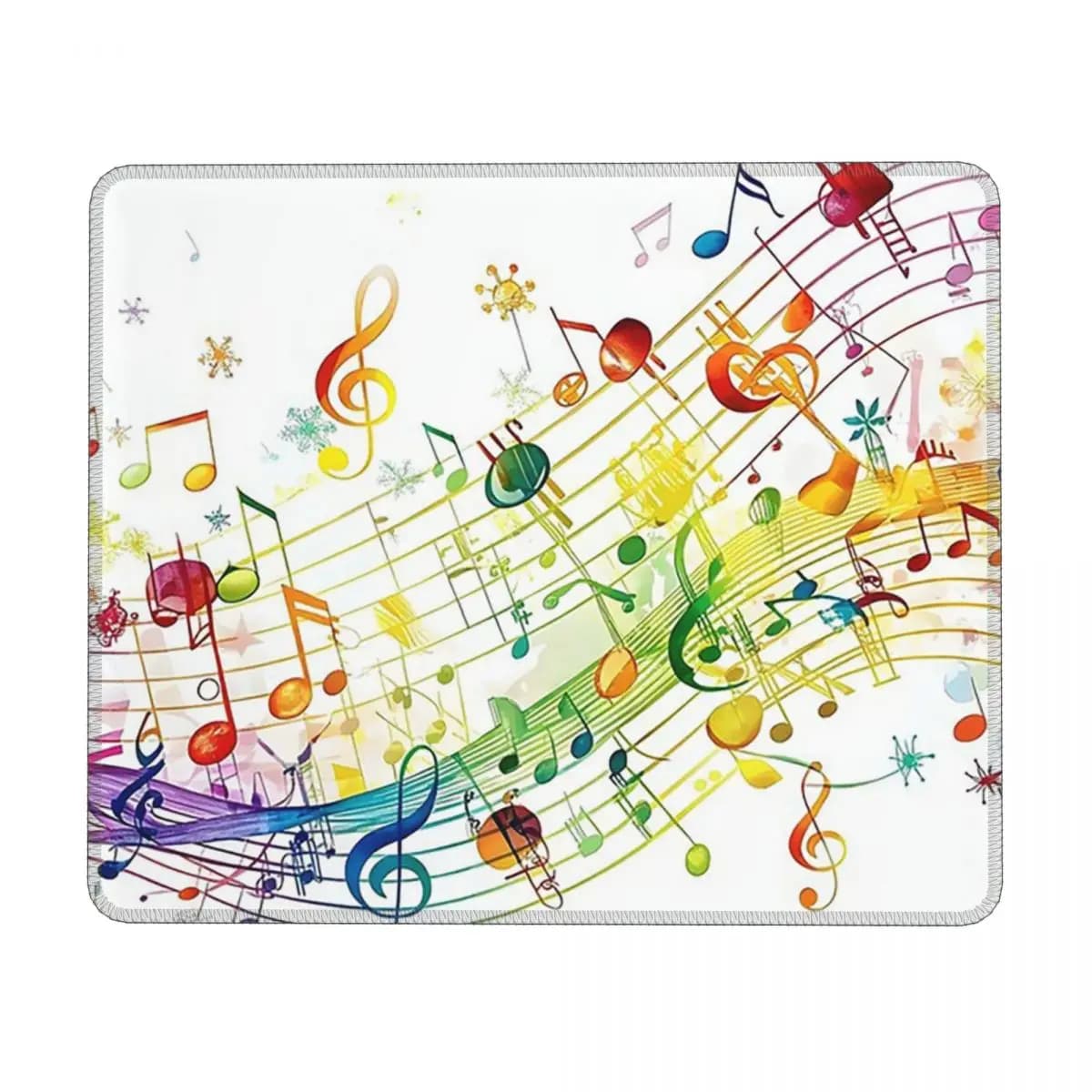 Tappetino per mouse multi-misura con tasti di pianoforte astratti e note musicali, tappetino per tastiera e mouse per computer, tappetino da scrivania per PC e laptop da gaming