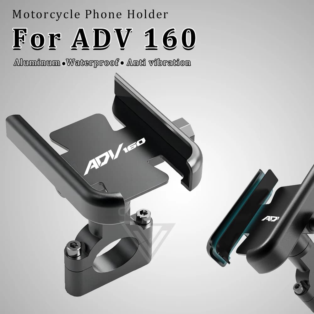 Supporto per telefono moto Anti vibrazione in lega di alluminio impermeabile ADV 160 supporto per telefono per accessori Honda ADV160 2023 2024