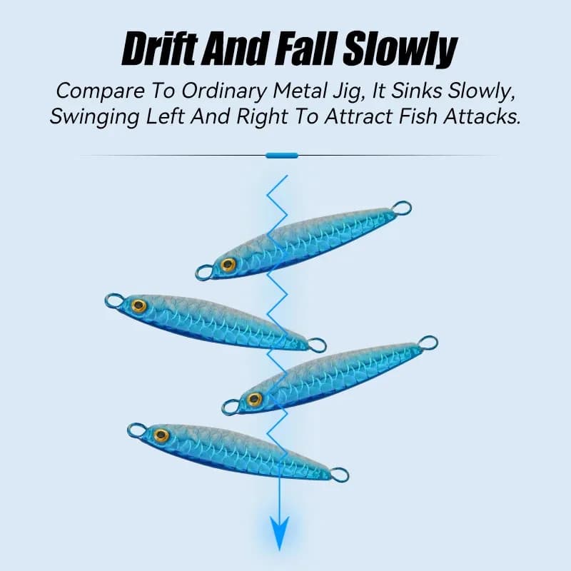 5pcs/Set Metal Jig Fishing Lures Set 10g 20g 30g Trolling Hard Bait for Bass Sea Trout Jigging Tackle Saltwater Fishing Gear