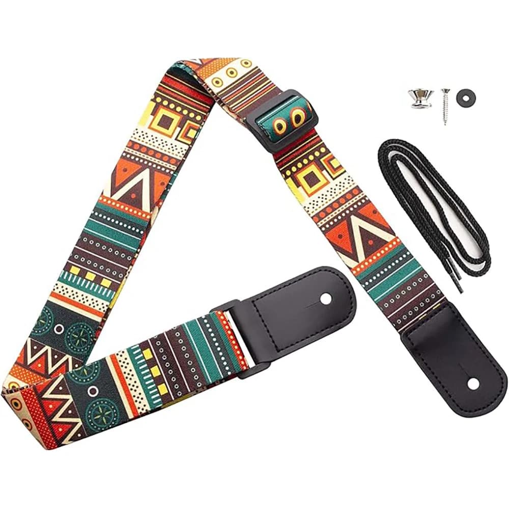 Ukulele Strap Beautiful Artistic Pattern Adjustable Ukulele Shoulder Strap for Girls Kids String Instruments Small Guitar Belt