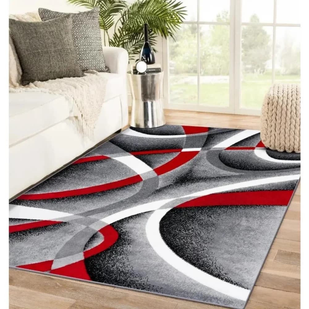 VIKAMA Modern Abstract Area Rug Soft Non‑Slip Easy‑to‑Clean Large Indoor Living Room Dining Room Office Bedroom Home Decor