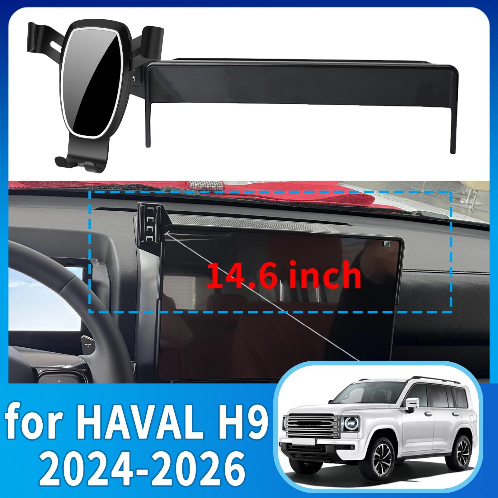 suitable for HAVAL H9 2024 2025 2026 Anti-vibration Screen Base Phone stand Auto dedicated accessories