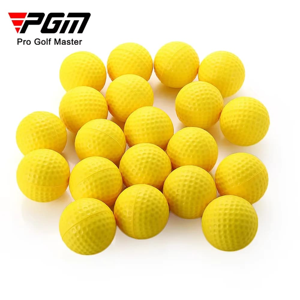 Autorizzazione ufficiale PGM Palline da golf in schiuma PU gialla da 10 pezzi Spugna elastica per allenamento pratico per interni ed esterni