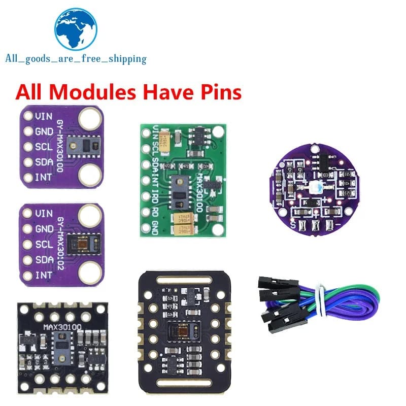 1/3PCS MAX30102 MAX30100 Heart Rate Sensor Module Pulse Detection Blood Oxygen Concentration Test for Ultra-low Power Arduino