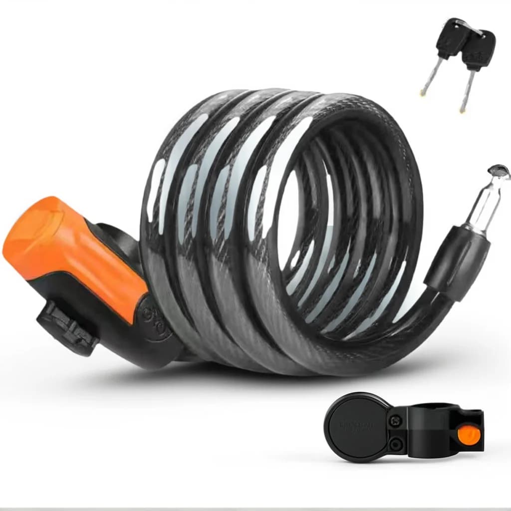 Motorcycle helmet chain lock - Combined wire lock for anti-theft safety for electric mountain bike vehicles
