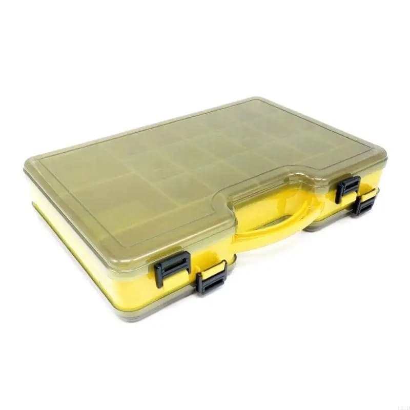 Plastic Tackle Box Double Sided Fishing Baits Box Accessory Storage Case