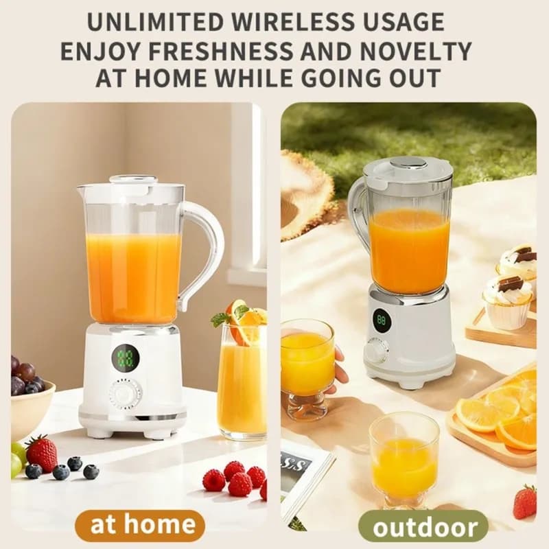 A50Q-Portable Wireless Automatic Juicer Multi-Functionality Blender Cup For Fruits And Vegetables-Large Capacity Included