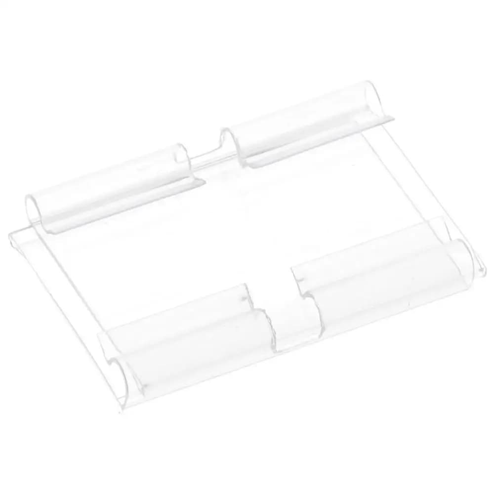 Porta etichette in plastica trasparente da 50 pezzi per ripiano in filo metallico Etichetta prezzo al dettaglio Cestino Bin Clip sulle etichette per negozio Negozio Supermercato