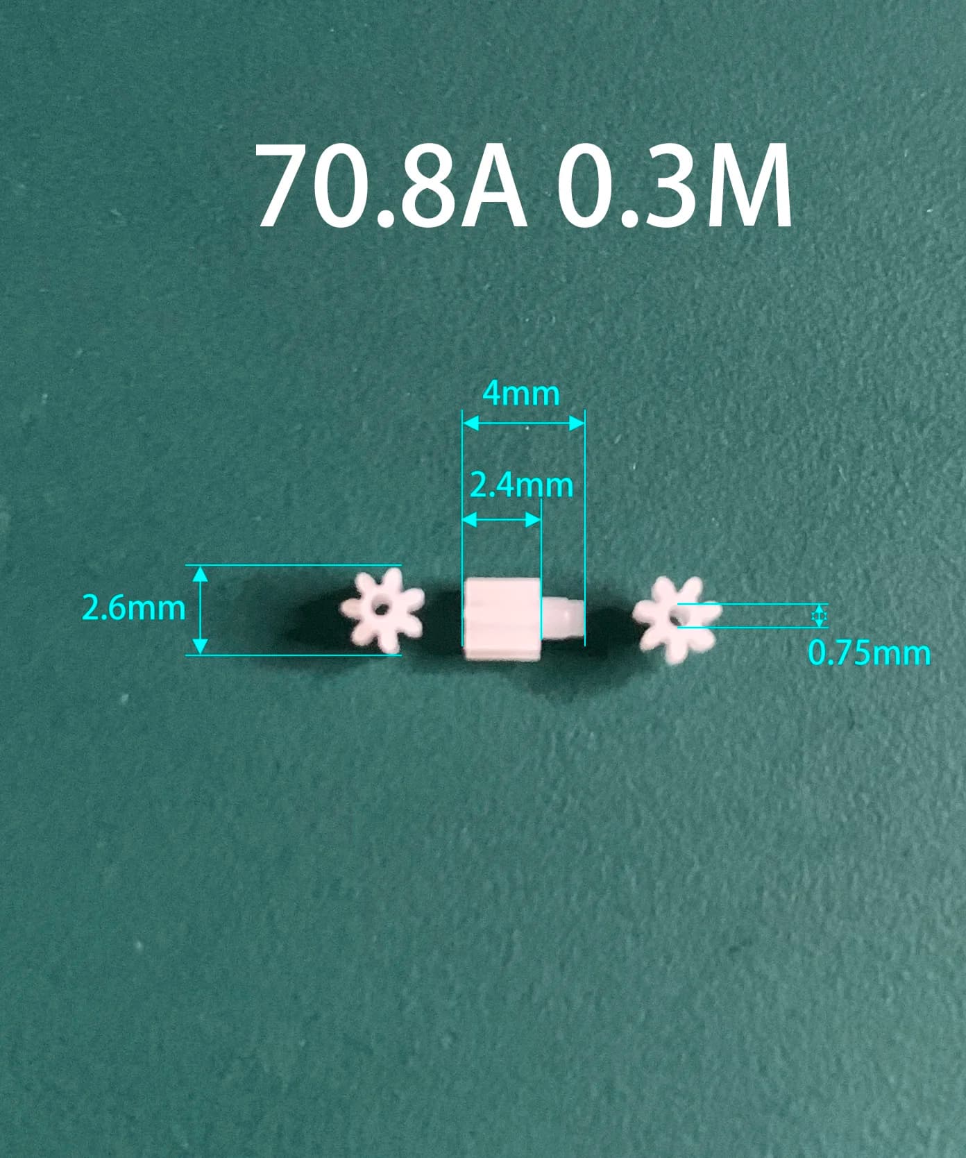 70.8A 0.3M Giocattolo Elicottero Ingranaggio 7 Denti 0.75mm Pignone Piccolo Sterzo In Plastica UAV Modello Giocattolo Accessori